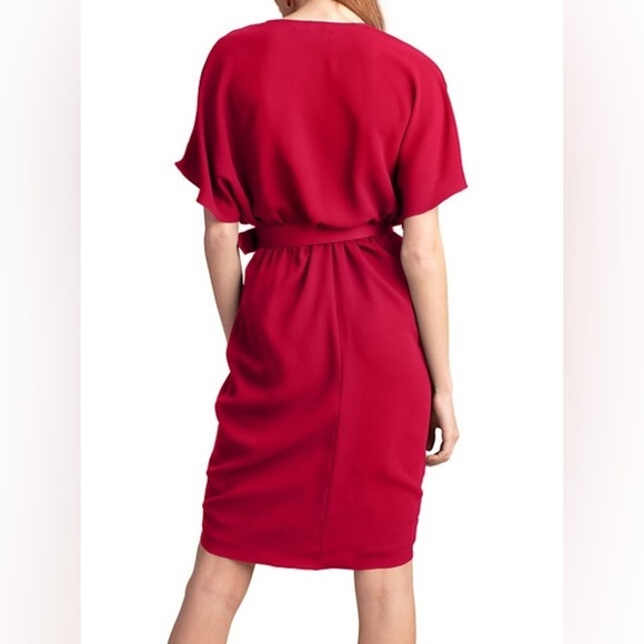 TRINA TURK Cranberry red ruched skirt dress size 8.‎ - Picture 2 of 16